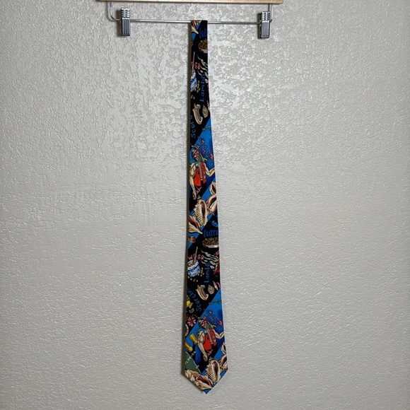Nicole Miller Men's Florida 1994 Tie 100% Silk Hand Sewn Scuba Shells - Picture 2 of 8